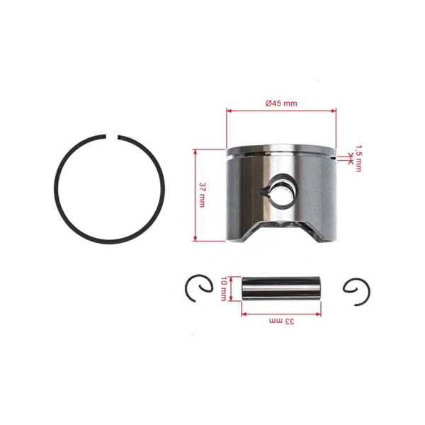Kompletny tłok HS PARTS do pił łańcuchowych Husqvarna 51 45 mm (OEM 503167701)