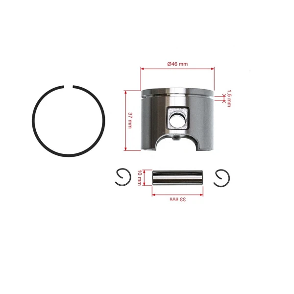 Kompletny tłok HS PARTS do pił łańcuchowych Husqvarna 55 55 Rancher 46 mm (OEM 503169171)