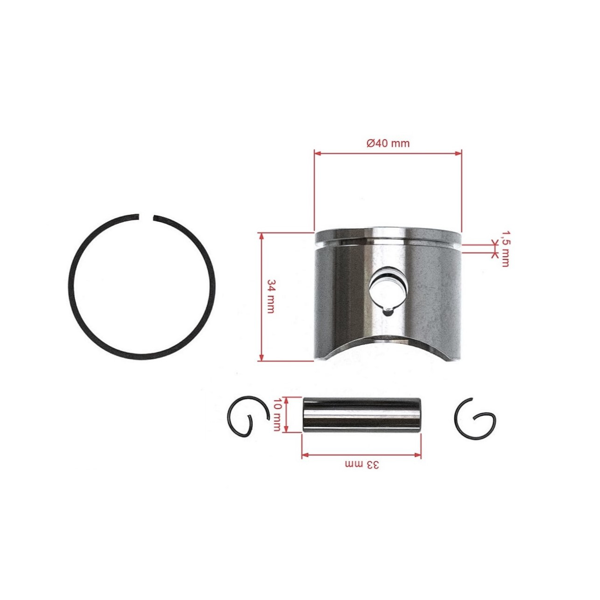 Kompletny tłok piły łańcuchowej Husqvarna 41 141 141LE 142 Jonsered 2040 CS2040 40 mm (OEM 530069454 530069341)
