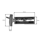 Kompletny uniwersalny kabel gazowy ze stalowym sterownikiem do kosiarek silnikowych o wymiarach 1800 mm x 1750 mm