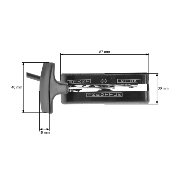 Kompletny uniwersalny kabel gazowy ze stalowym sterownikiem do kosiarek silnikowych o wymiarach 1800 mm x 1750 mm