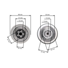Kompletny wał trzpienia 175 mm do ciągników ogrodowych Husqvarna McCulloch Jonsered (OEM 580854701 587126105 580856001)