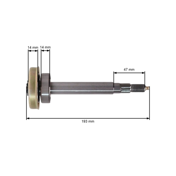 Kompletny wał trzpieniowy 193 mm do ciągników ogrodowych Husqvarna Jonsered Partner McCulloch Craftsman Poulan (OEM 532192872 587819701 532192870)
