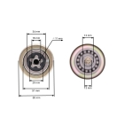 Kompletny wał trzpieniowy 193 mm do ciągników ogrodowych Husqvarna Jonsered Partner McCulloch Craftsman Poulan (OEM 532192872 587819701 532192870)