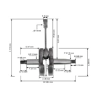 Kosa Husqvarna Wał korbowy 143R II 236R 443RB 532RBS 542RBS 143AE15 (OEM 505297501 585153001 521325201)