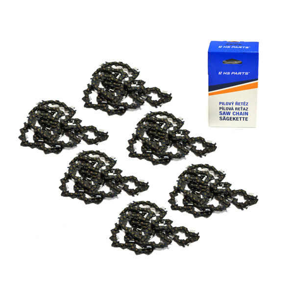 Łańcuch tnący HS PARTS 3/8" .058" (1,5 mm) 68 ogniw Ząb kwadratowy 5 + 1 za darmo dla Husqvarna 66 162 181 266 268 362 365 372XP 380 385 390XP 394XPG 555 560XP 562 570 572 575 XP576XP
