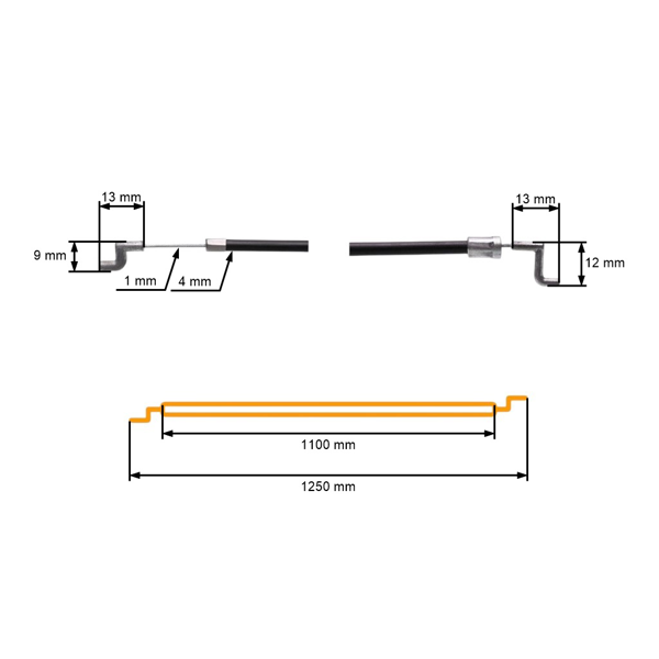Linka gazu do wykaszarki Stihl FS38 FS45 FS55 od 2014 roku (OEM 41401801112)