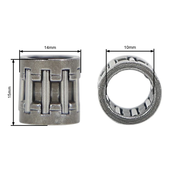 Łożysko tłokowe igiełkowe 10 mm x 14 mm x 15,2 mm do chińskich kos do zarośli o pojemności 52 cm3 i kos do zarośli Hobby Market