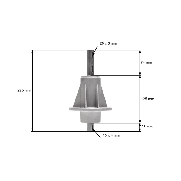 Mandrela noża kosiarki do Castel Garden Honda Oleomac Solo Stiga Viking (OEM 1136-0479-01 382207200/1 6151 700 3500 82207200 CG82207-200-H0)