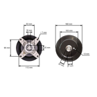 Mandrela noża kosiarki do ciągników ogrodowych Black Line Bolens Cub Cadet Efco Fleurelle Gutbrod MTD (OEM 618-0659 918-0659A 618-0624 918-0624 918-0624A)