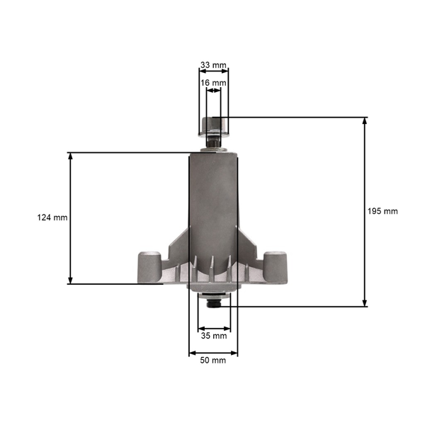 Mandrela noża kosiarki do ciągników ogrodowych Husqvarna Jonsered Partner McCulloch Craftsman Poulan (OEM 532165579 165579)