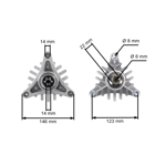 Mandrela noża kosiarki do ciągników ogrodowych Husqvarna Jonsered Partner McCulloch Craftsman Poulan (OEM 532165579 165579)