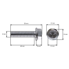 Mandrela noża kosiarki do ciągników ogrodowych Husqvarna Jonsered Partner McCulloch Craftsman Poulan (OEM 532192870 587819701 532192872 187292 192870)
