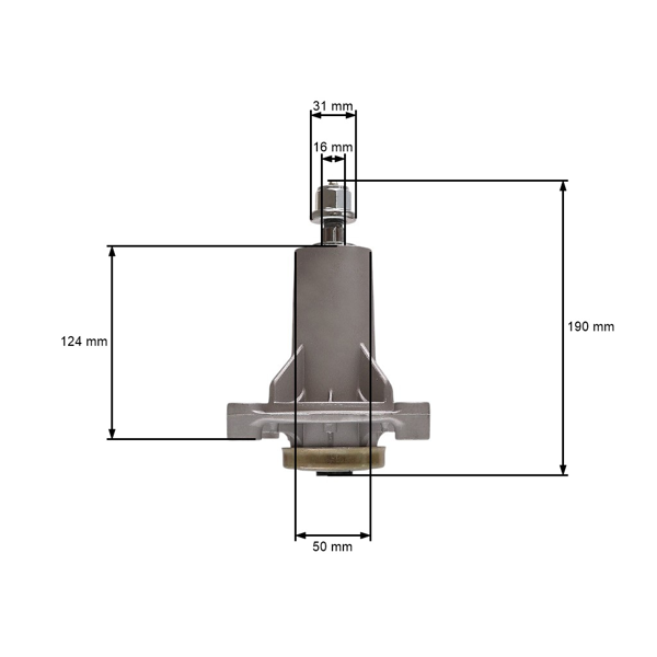 Mandrela noża kosiarki do ciągników ogrodowych Husqvarna Jonsered Partner McCulloch Craftsman Poulan (OEM 532192870 587819701 532192872 187292 192870)