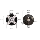 Mandrela noża kosiarki do ciągników ogrodowych MTD Cub Cadet (OEM 618-04474A)