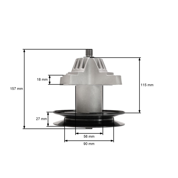 Mandrela noża kosiarki do ciągników ogrodowych MTD Cub Cadet (OEM 618-04474A)