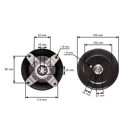 Mandrela noża kosiarki do traktorków trawnikowych Cub Cadet MTD Toro (OEM 618-04456 618-04456A 618-04461 918-04456A 918-04456B 918-04461 918-04461A 112-0460)