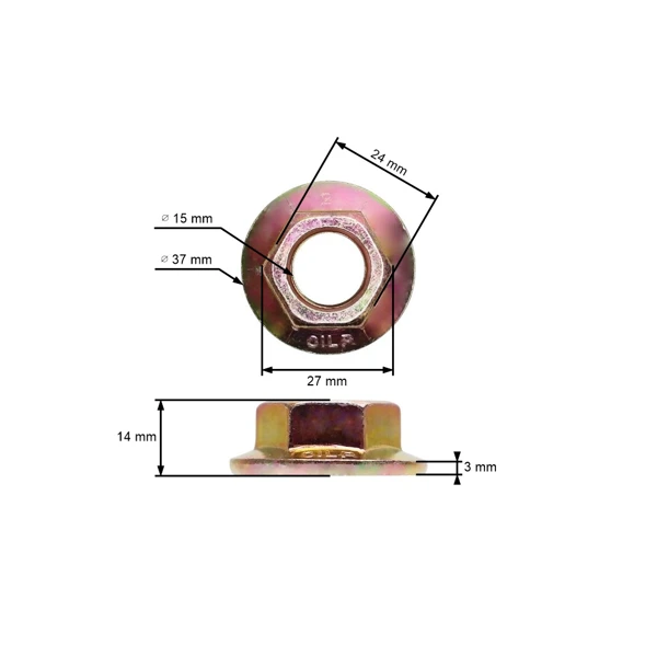 Nakrętka ostrza kosiarki MTD Troy-Bilt Bolens Yard Machines Ryobi Bolens Gutbrod (OEM 712-0417 712-0417A 912-0417A 753-05549)
