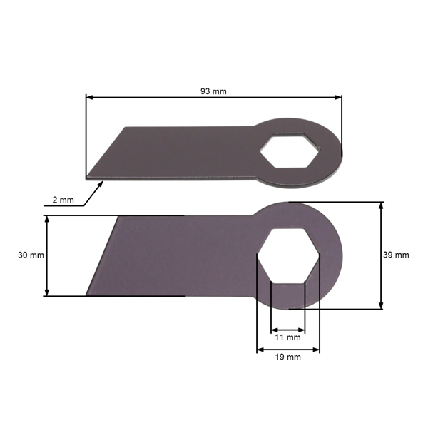 Nóż 9,3 cm (4") 18 szt. do wertykulatorów Castorama Hecht 5654