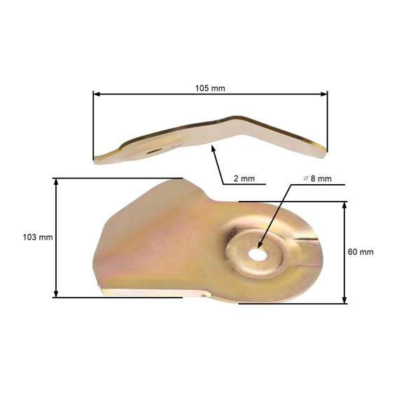 Nóż do kosiarek 10,5 cm (4") Wolf 2,42 4,42 6,42 HB 42 42/52 (OEM 6340-078 6340-082 VI42/52 6340078)
