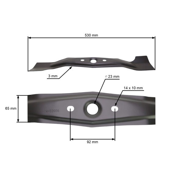 Nóż do koszenia 53 cm (21") do Honda HRB535 HRB536 HRD535 HRD536 HRG536C HRH536 HRH536HX IZY53 (OEM 72511-VE1-652 72511-VE1-652)