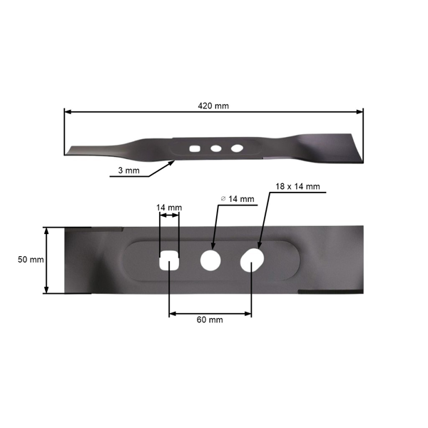 Nóż do mulczowania 42 cm (17") do kosiarek silnikowych Vega