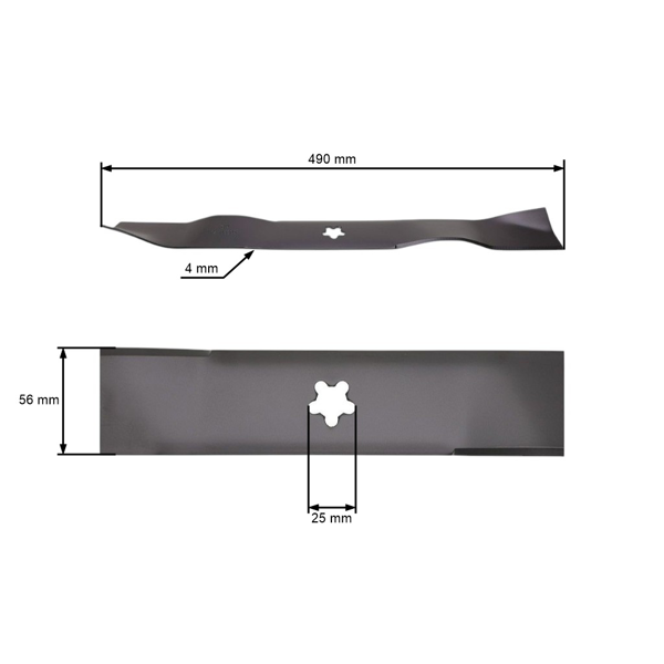 Nóż do mulczowania 49 cm (19") do traktorów ogrodowych Husqvarna Partner McCulloch Poulan Jonsered Electrolux Flymo Rally (OEM 532193957 581116302 532192555)