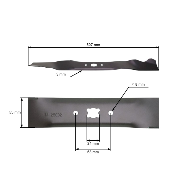 Nóż do mulczowania 50,7 cm (20 cali) do Bolens Gutbrod Yardman MTD YardMachines TroyBilt Cub Cadet (OEM 742-0740 942-0740)