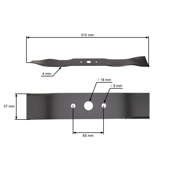 Nóż do mulczowania 51 cm (20") do kosiarek Brill Castel Garden Cooper Gardena Honda Stiga Dolmar (OEM 1136-1029-01 81004381/1 664.004.381 181004381/1)
