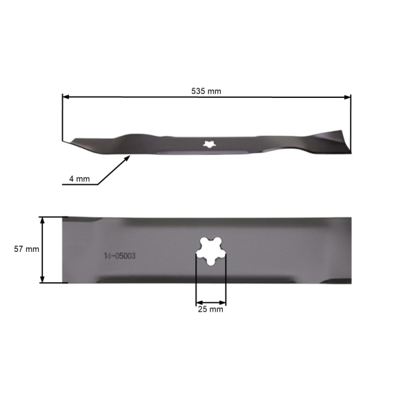 Nóż do mulczowania 53,5 cm (21") do traktorów ogrodowych Husqvarna Partner McCulloch Poulan Jonsered Electrolux (OEM 532134149 539110460)