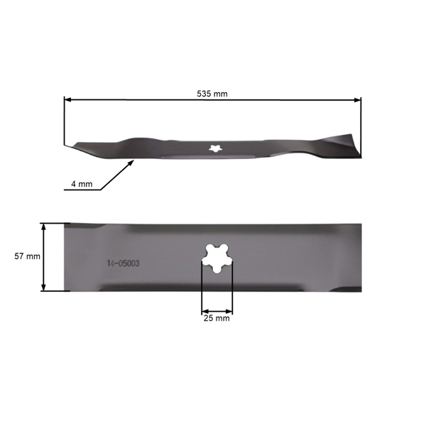 Nóż do mulczowania 53,5 cm (21") do traktorów ogrodowych Husqvarna Partner McCulloch Poulan Jonsered Electrolux (OEM 532134149 539110460)