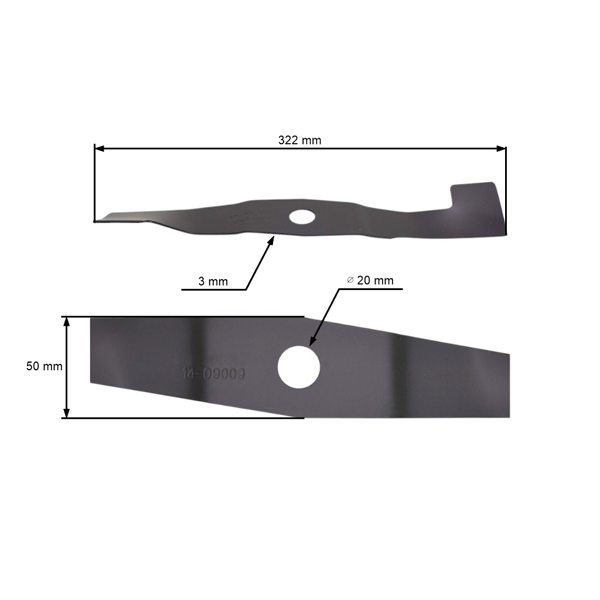 Nóż kosiarki 32,2 cm (13") z zestawem do kosiarek elektrycznych AL-KO Alko Classic 3.2E (OEM 470206)