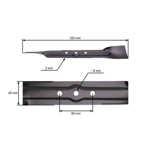 Nóż kosiarki 32 cm (13") do kosiarek elektrycznych Bosch Rotak 32/320 (OEM F016800108)