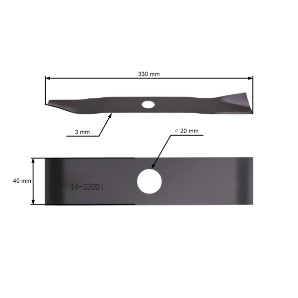 Nóż kosiarki 33 cm (13") do kosiarek elektrycznych Stiga Honda Castel (OEM 1111275901 1111970001 181004127/0 CG81004117HO)