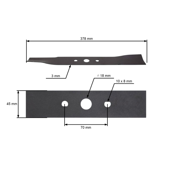 Nóż kosiarki 37,8 cm (15") do kosiarek elektrycznych Jakmet