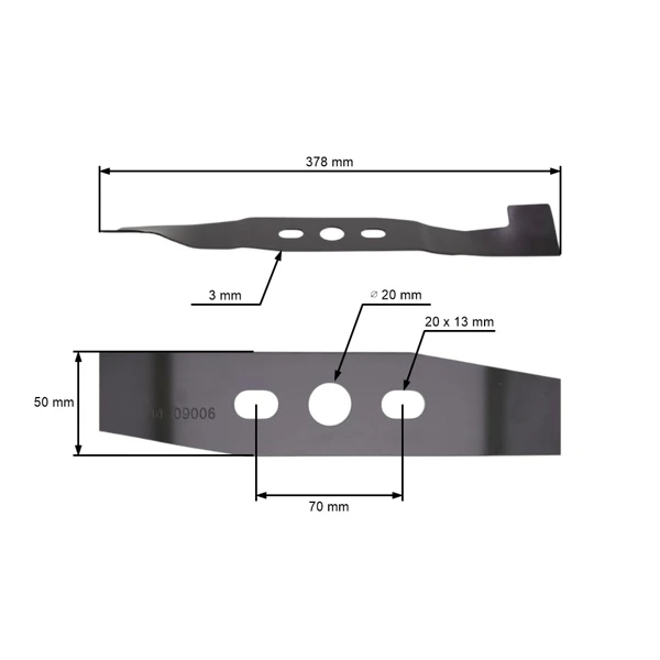 Nóż kosiarki 37,8 cm (15") z zbierakiem do kosiarek elektrycznych AL-KO Alko Classic 38E Classic 3.8E BEM 1301 COMFORT 40E (OEM 105411SB 328628 343685 513631)