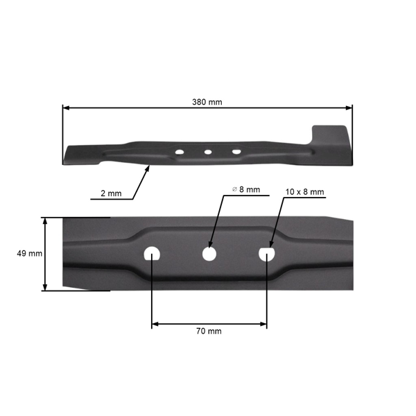 Nóż kosiarki 38 cm (15") do kosiarek elektrycznych Makita Sterwins (OEM 263002425)