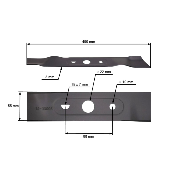 Nóż kosiarki 40 cm (16") do kosiarek elektrycznych Ryobi Sterwins (OEM 5132002438)