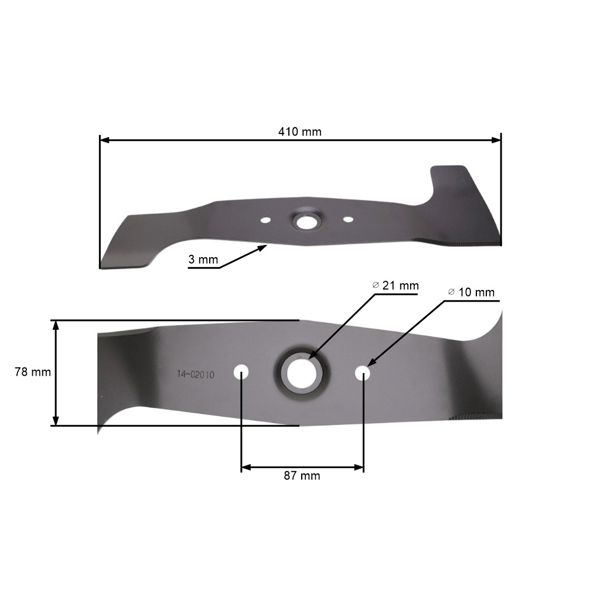 Nóż kosiarki 41 cm (16") do pił łańcuchowych Honda HRG 415 415C HRG 415PD HRG 415SD (OEM 72511VH3000)
