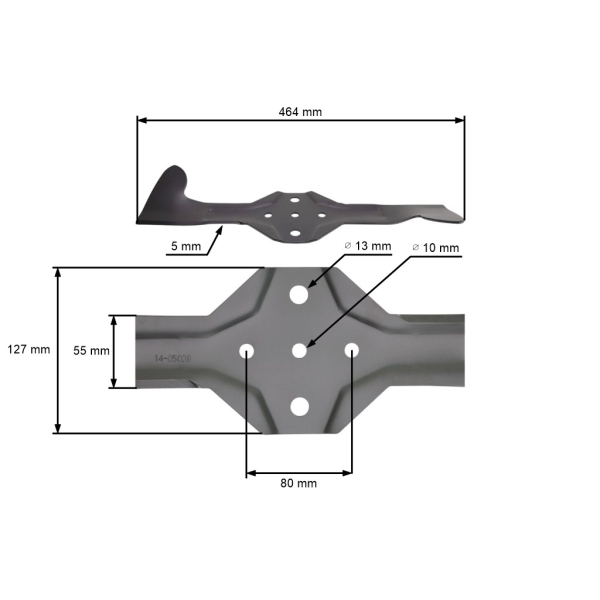 Nóż kosiarki 46,4 cm (18"), prawy, do traktorów ogrodowych Husqvarna Jonsered Partner McCulloch Poulan Weedeater (OEM 532186388)