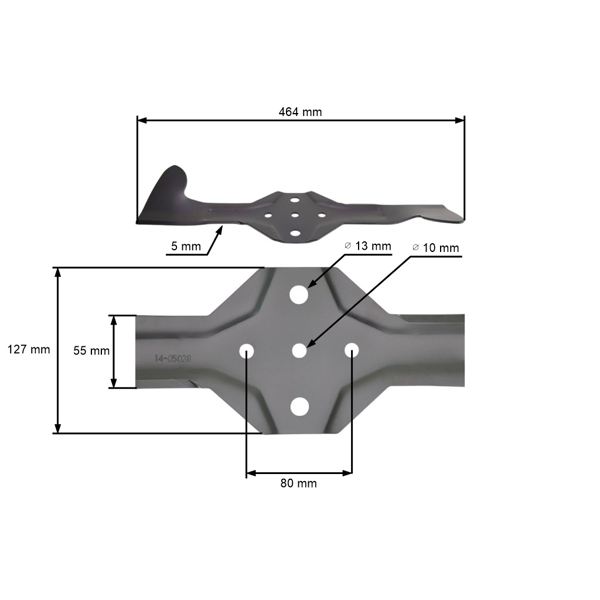 Nóż kosiarki 46,4 cm (18"), prawy, do traktorów ogrodowych Husqvarna Jonsered Partner McCulloch Poulan Weedeater (OEM 532186388)
