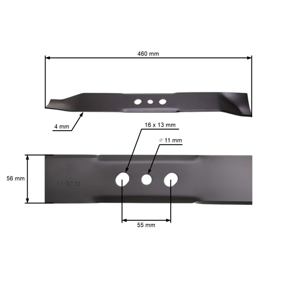 Nóż kosiarki 46 cm (18") do NAC LS46-450E-HSDS-JR LS1515-JR (OEM LS46-450E-HSDS-JR JY131003)