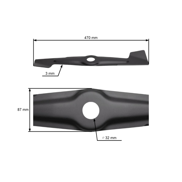 Nóż kosiarki 47 cm (18 cali) z podbieraczem do kosiarek John Deere Sabo (OEM SA17487)