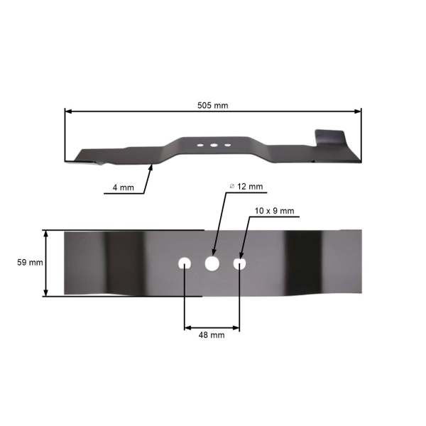 Nóż kosiarki 50,5 cm (20 cali) z podbieraczem do chińskich pił łańcuchowych i kosiarek Hortmasz HKS Mastercut Nac Lider Hortus Victus (OEM JL50Z04-01)