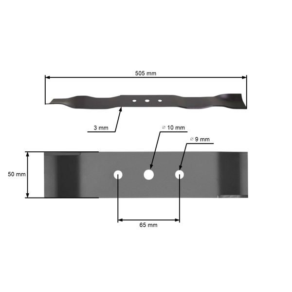 Nóż kosiarki 50,5 cm (20") do kosiarek silnikowych Oleo-Mac Efco Marina Victus (OEM 66.07.0172 66070172 CP053013 33955)