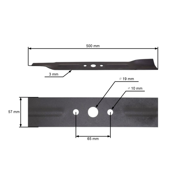Nóż kosiarki 50 cm (20") do kosiarek Carmen (OEM 270012110)
