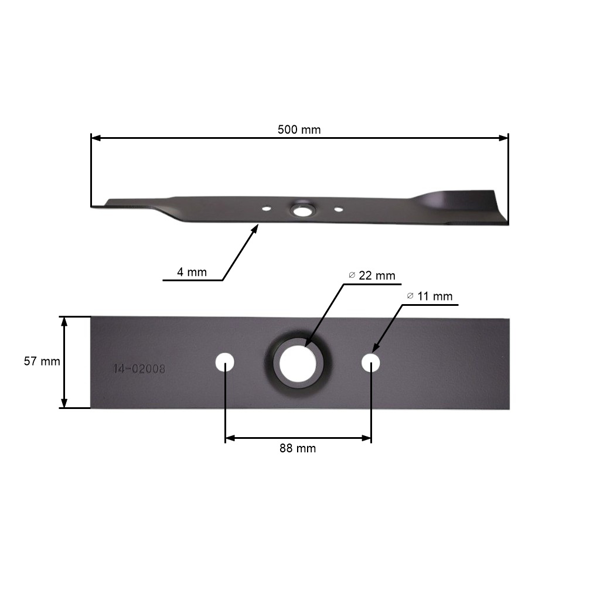 Nóż kosiarki 50 cm (20") do traktorów ogrodowych Honda HT3810 K1 HT3813 SA (OEM 72513750305 72513-750-305)