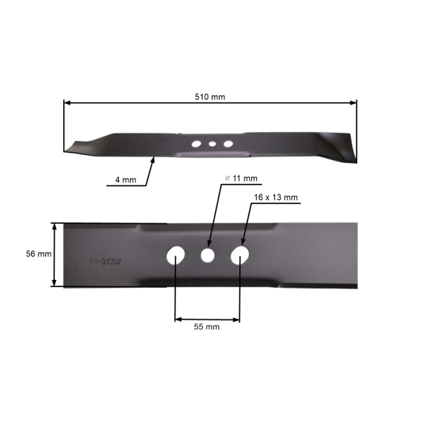 Nóż kosiarki 51 cm (20") do NAC LS51-166L-HSDS-JR NAX3000S NAX4000S (OEM LS51-166L-HSDS-JR)