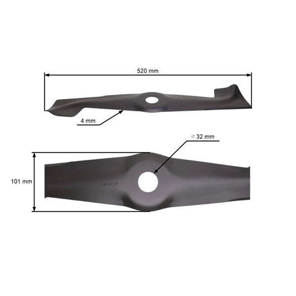 Nóż kosiarki 52 cm (20 cali) z podbieraczem do kosiarek John Deere Sabo (OEM SA17208 29770 SA29770 450-203-000)