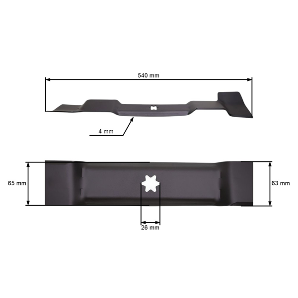 Nóż kosiarki 54 cm (21") do traktorów ogrodowych MTD Cub Cadet Troy Bilt Wolf Garten Garden (OEM 742-05253)